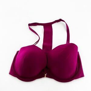 Victoria's Secret Women's Red Maroon Racerback Lined Demi Bra Size‎ 32DD